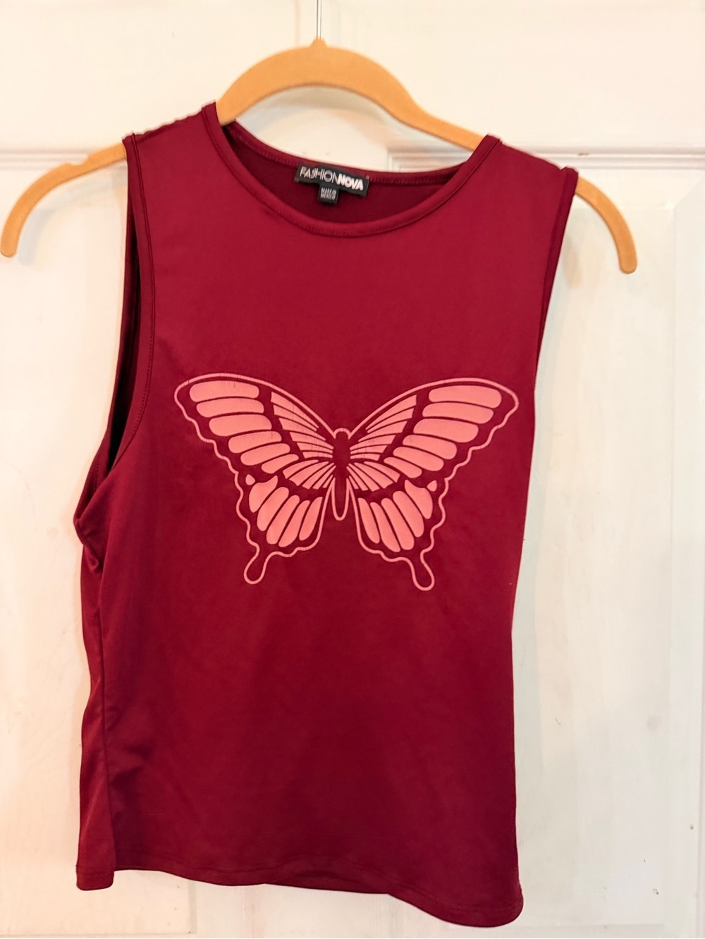Fashion Nova Sleeveless Tank Top - Burgundy